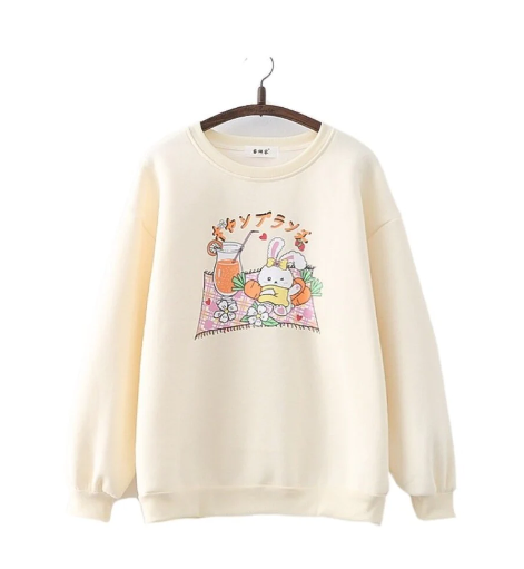 Bunny Picnic Kawaii Sweater