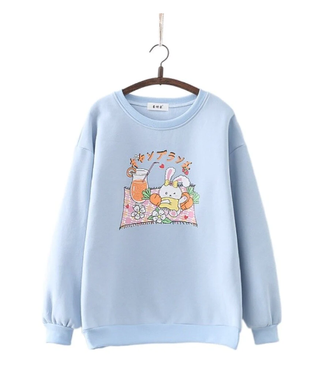 Bunny Picnic Kawaii Sweater