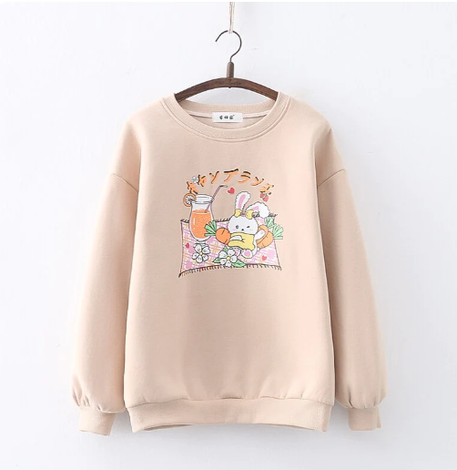 Bunny Picnic Kawaii Sweater