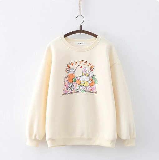 Bunny Picnic Kawaii Sweater