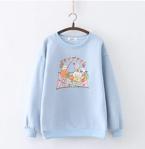 Bunny Picnic Kawaii Sweater