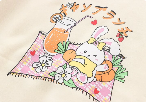 Bunny Picnic Kawaii Sweater