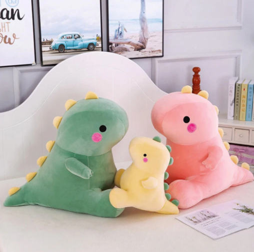 The Dinosaur Dream Team:  Taco, Taki and Tabi Kawaii Plushies