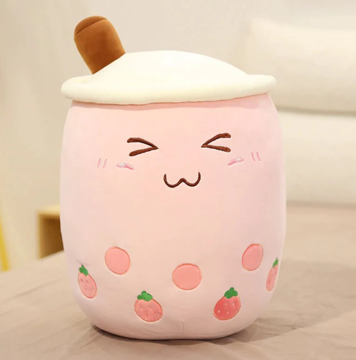 Kawaii Lovable Bubble tea Family Fruit Plushies Collection