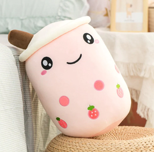 Kawaii Lovable Bubble tea Family Fruit Plushies Collection