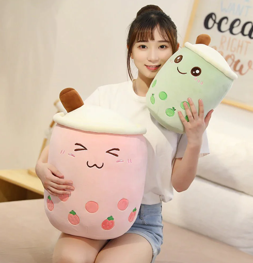 Kawaii Lovable Bubble tea Family Fruit Plushies Collection