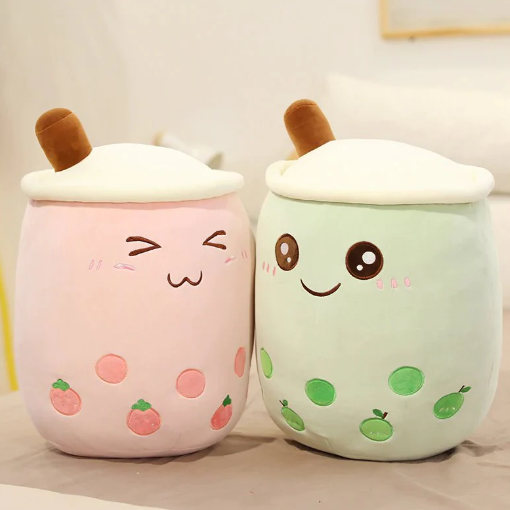 Kawaii Lovable Bubble tea Family Fruit Plushies Collection