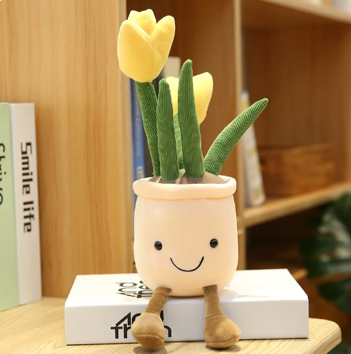 Kawaii Bubbly Tulip Flower Pot Plushies