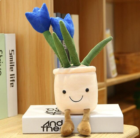 Kawaii Bubbly Tulip Flower Pot Plushies