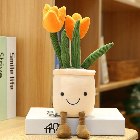 Kawaii Bubbly Tulip Flower Pot Plushies