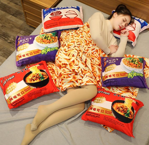 Kawaii Instant Noodle Plushie Pillow