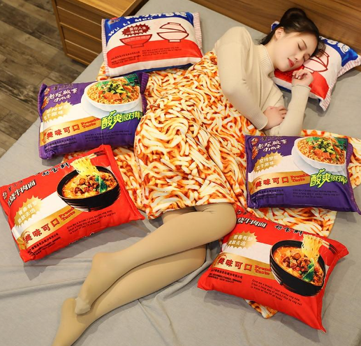 Kawaii Instant Noodle Plushie Pillow