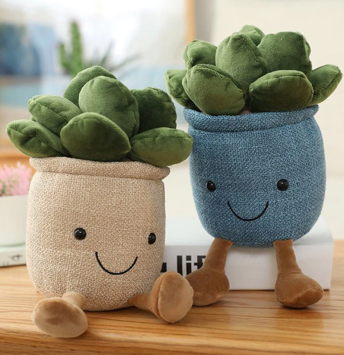 Kawaii Buddy Moonstones Flower Pot Plush