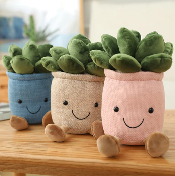 Kawaii Buddy Moonstones Flower Pot Plush