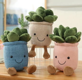 Kawaii Buddy Moonstones Flower Pot Plush