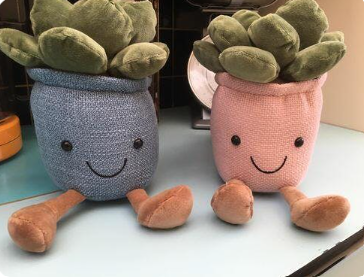 Kawaii Buddy Moonstones Flower Pot Plush