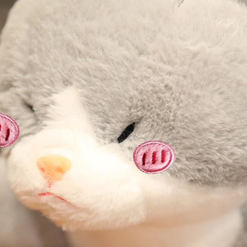 Kawaii Grey Half Cat Half Shark Combo Plushie