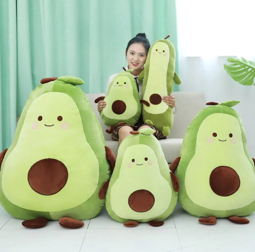 Kawaii Happy Green Avocado Plushie