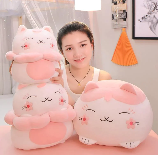 Kawaii Lucky Sakura Kitty Plushies