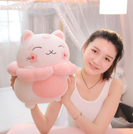 Kawaii Lucky Sakura Kitty Plushies