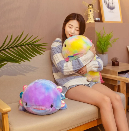 Kawaii Fuzzy Galaxy Axolotl Stuffed Animal Plushies