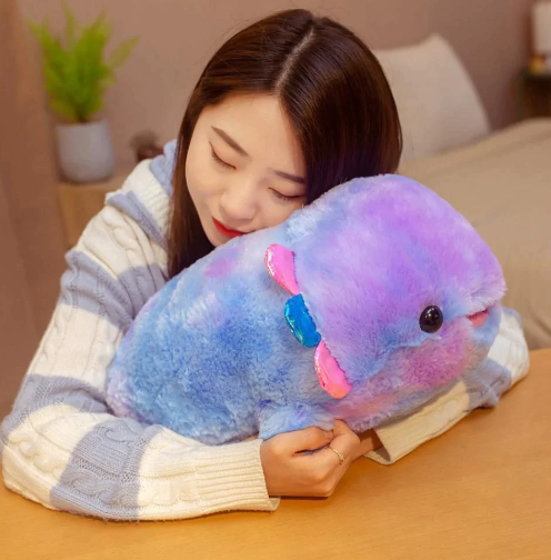 Kawaii Fuzzy Galaxy Axolotl Stuffed Animal Plushies