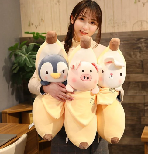 Discover the Fun and Kawaii Stuffed Animal Plushies Hiding in Bananas