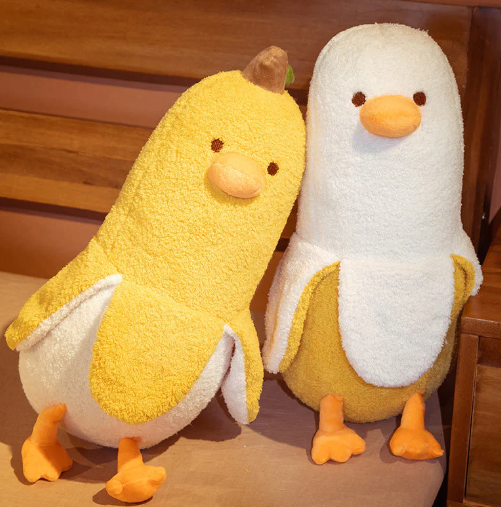 Kawaii Fluffy Banana Duck Crew Plushies