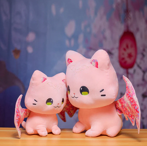 Luna & Solis The Kawaii Sakura Cats With Wings Plushies