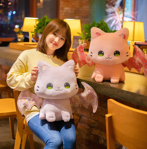 Luna & Solis The Kawaii Sakura Cats With Wings Plushies