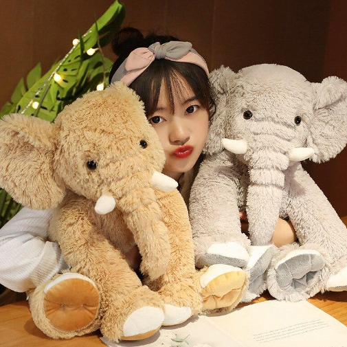 Kawaii Fluffy Elephant Plushies Family