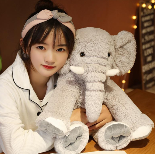 Kawaii Fluffy Elephant Plushies Family