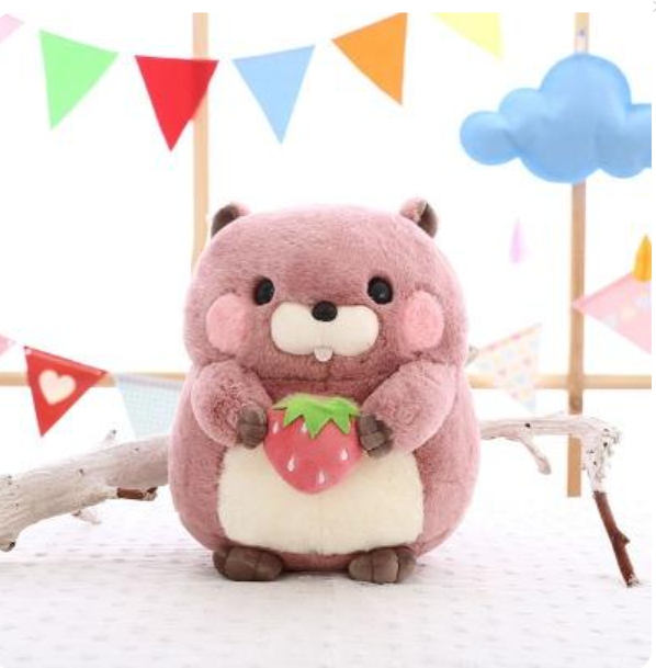 Kawaii Snacking Beaver Plushies