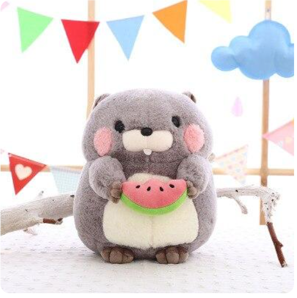 Kawaii Snacking Beaver Plushies