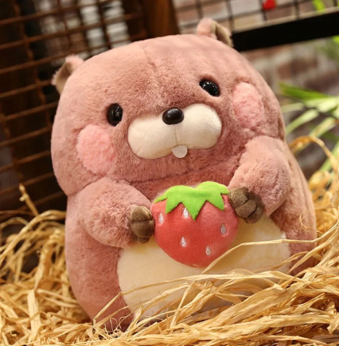 Kawaii Snacking Beaver Plushies