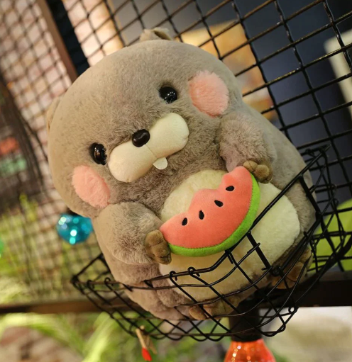 Kawaii Snacking Beaver Plushies