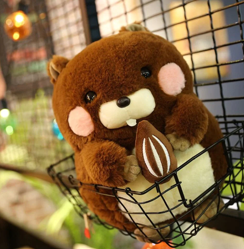 Kawaii Snacking Beaver Plushies