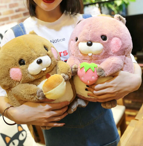 Kawaii Snacking Beaver Plushies