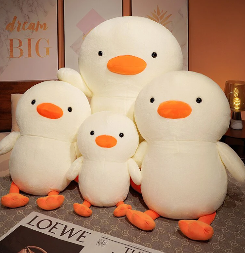 Adorable White Duckling Mochi kawaii Plushies-Duck Stuffed Animals