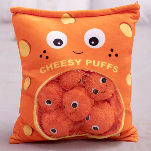 Kawaii Cheesy Puffs Snack Plushies