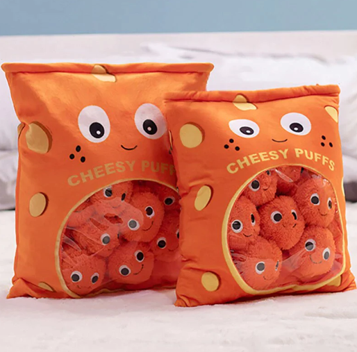 Kawaii Cheesy Puffs Snack Plushies