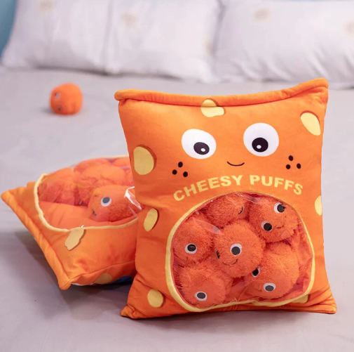 Kawaii Cheesy Puffs Snack Plushies