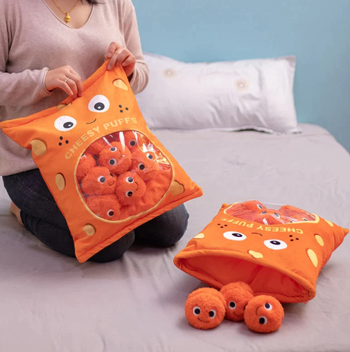 Kawaii Cheesy Puffs Snack Plushies