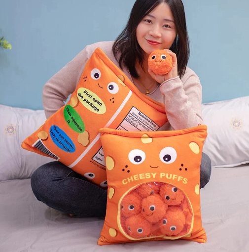 Kawaii Cheesy Puffs Snack Plushies