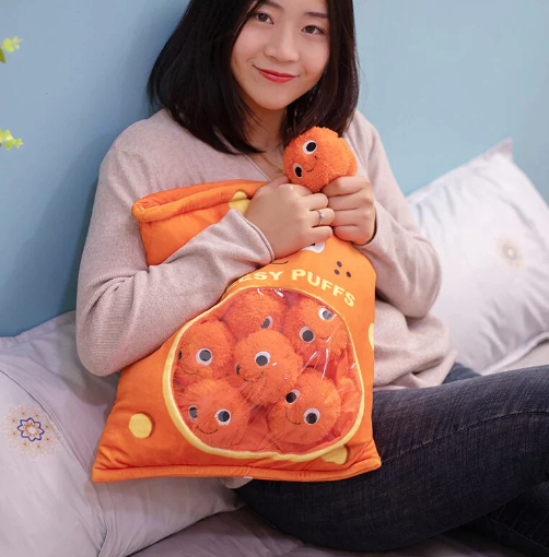 Kawaii Cheesy Puffs Snack Plushies