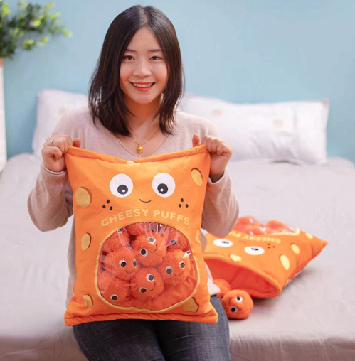 Kawaii Cheesy Puffs Snack Plushies