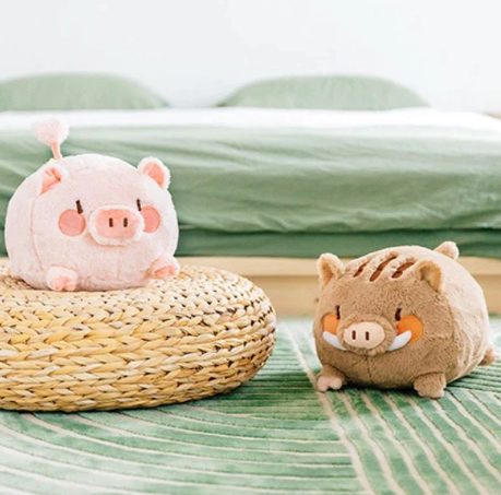 Kawaii penny Pig and Benny Boar Plushies