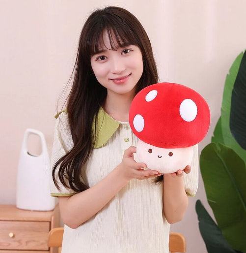 6. Kawaii Mushroom Family Plushies Red Brown White | NEW