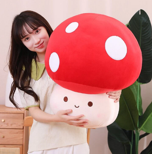 6. Kawaii Mushroom Family Plushies Red Brown White | NEW