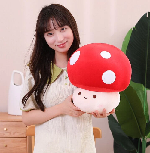 6. Kawaii Mushroom Family Plushies Red Brown White | NEW